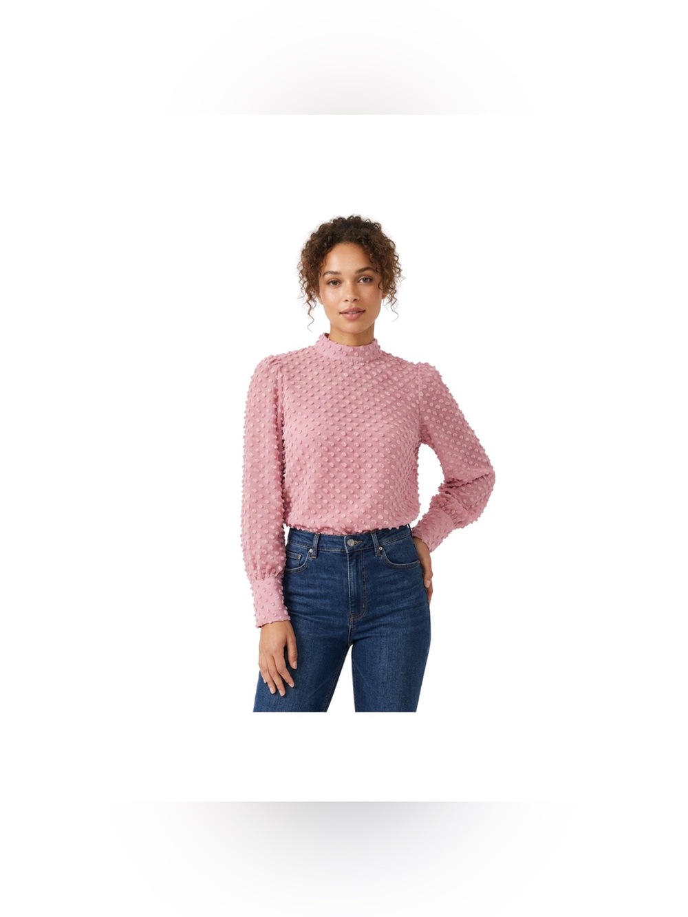 Listicle Pink Long Sleeve Blouse - Size M